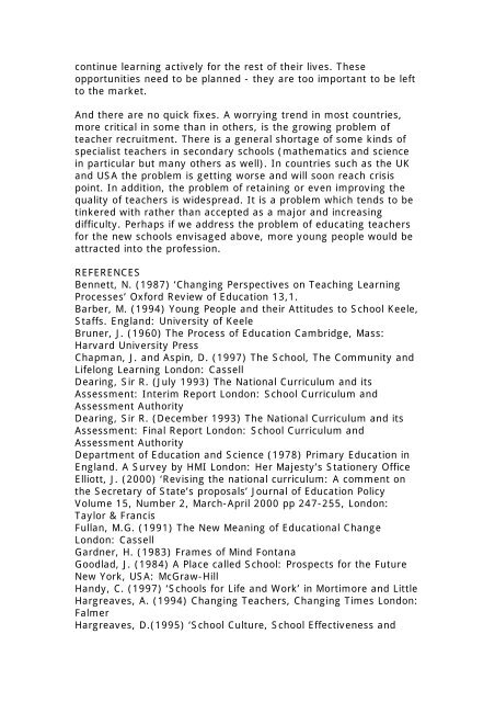 The School Curriculum Ten Years Hence - UCET: Universities ...