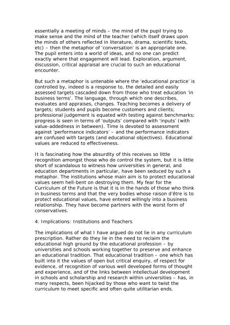 The School Curriculum Ten Years Hence - UCET: Universities ...
