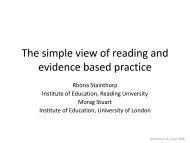 The Simple View of Reading and - UCET: Universities' Council for ...