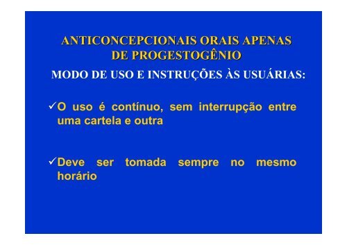 anticoncepcionais hormonais orais combinados - Ucg