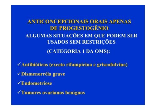 anticoncepcionais hormonais orais combinados - Ucg