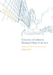 Annual Report 2006-07 - Hastings College of the Law