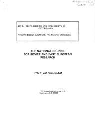 State-Building and Civil Society in Central Asia - University Center ...