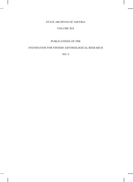 Download PDF version of SAA 19 introduction - UCL