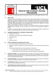 PRIVATE FIRE HYDRANT TESTING PROCEDURE - UCL