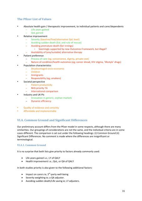 What Values Should Count in Value Based Pricing for the NHS - UCL