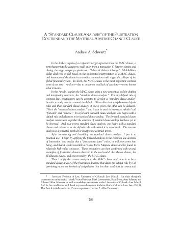 standard clause analysis - UCLA Law Review