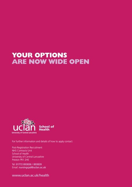 Download the PQF Brochure - University of Central Lancashire