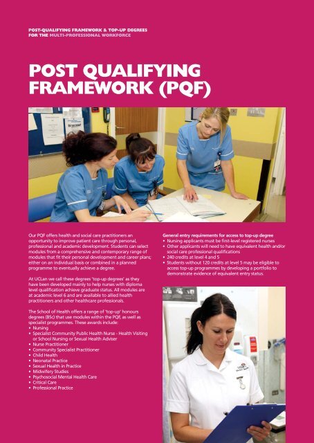 Download the PQF Brochure - University of Central Lancashire