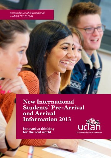 Download the pre-arrival information booklet - University of Central ...