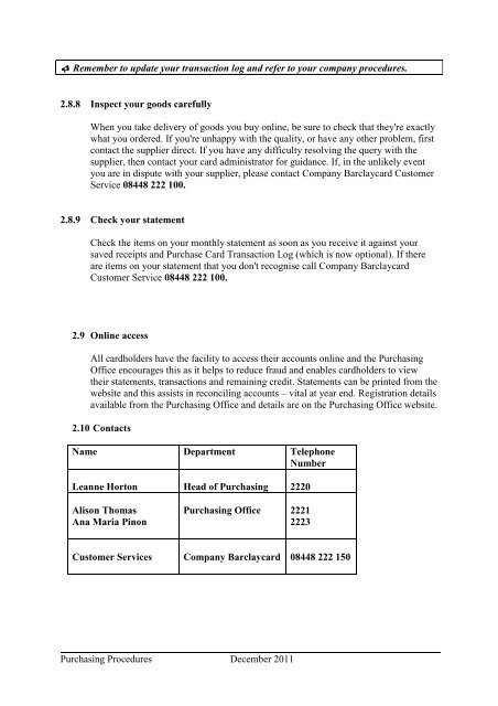 PURCHASING PROCEDURES - University of Central Lancashire