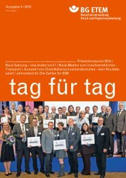 Ausgabe 4 / 2010 Neue Satzung – was ändert sich ... - Die BG ETEM