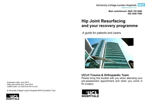 Hip Joint Resurfacing - University College London Hospitals