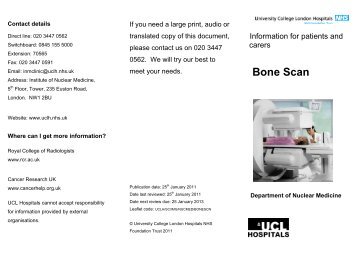 Bone Scan - University College London Hospitals