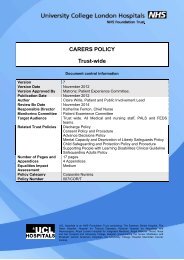 carers policy and guidelines - University College London Hospitals