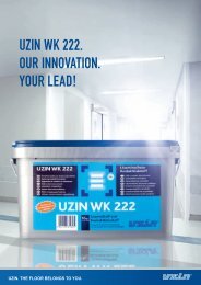 UZIN WK 222. OUR INNOVATION. YOUR LEAD!