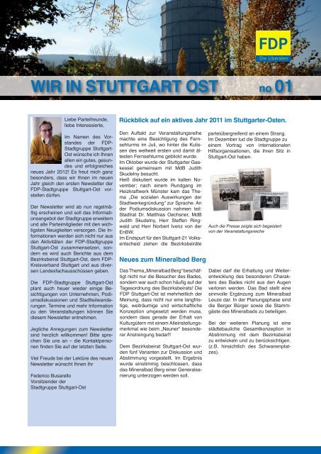 WIR IN STUTTGART OST no 01 - FDP Stuttgart