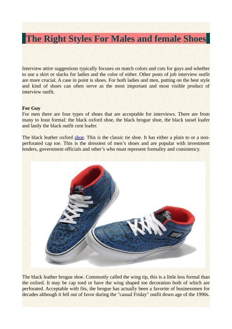 shoes for an interview female