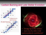 8) Carbon Burning & Late Stellar Evolution - ISNAP
