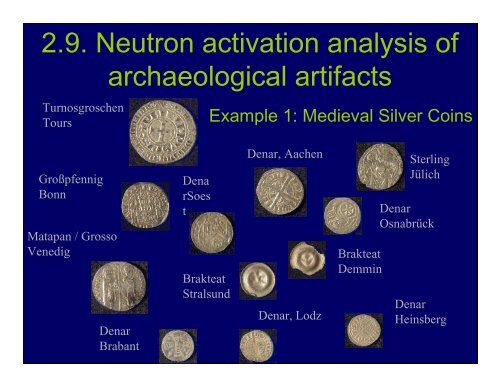 2.9. Neutron activation analysis of archaeological artifacts