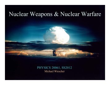 Nuclear Weapons & Nuclear Warfare - Institute for Structure and ...