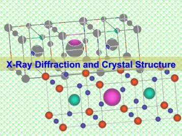 X-Ray Diffraction and Crystal Structure