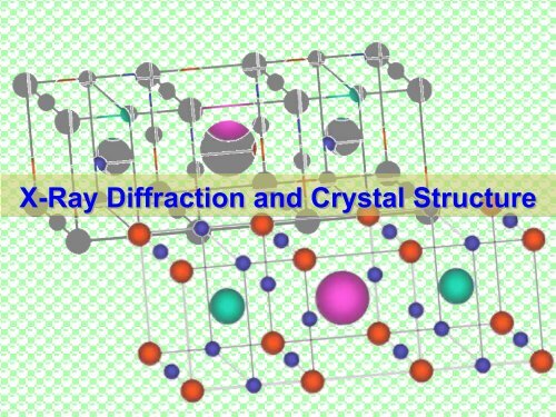 X-Ray Diffraction and Crystal Structure