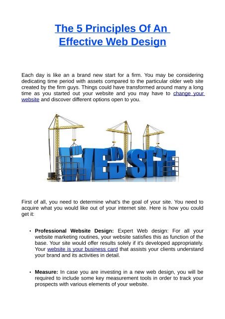The 5 Key Fundamentals Of An Effective Web Design