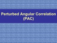 Perturbed Angular Correlation (PAC)
