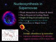 10) Nucleosynthesis in Supernovae - ISNAP