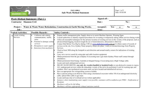 Water and Waste water reticulation