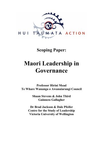 Maori Leadership in Governance - Unitec
