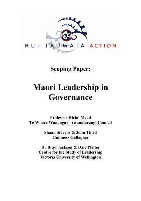 Maori Leadership in Governance - Unitec