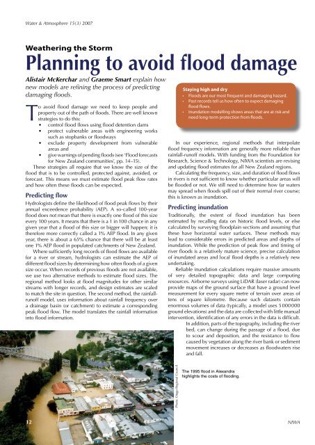 Planning to avoid flood damage - pdf article