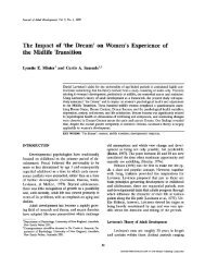 Critique of Levinson's theory in relation to women