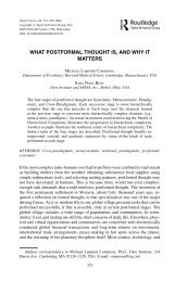 WHAT POSTFORMAL THOUGHT IS, AND WHY IT MATTERS