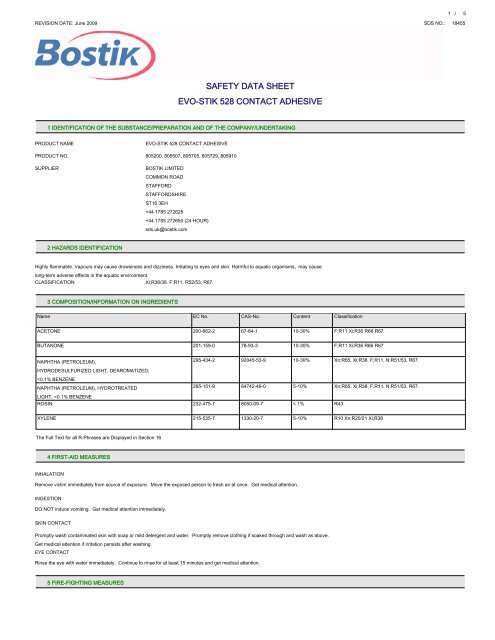 Evo Stik 528, Contact Adhesive