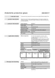 Ardenbrite protective glaze - Flint Hire & Supply