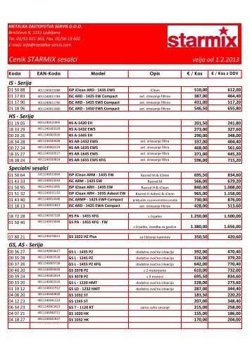 Starmix cenik sesalcev 1.2. - Metalka-servis.com