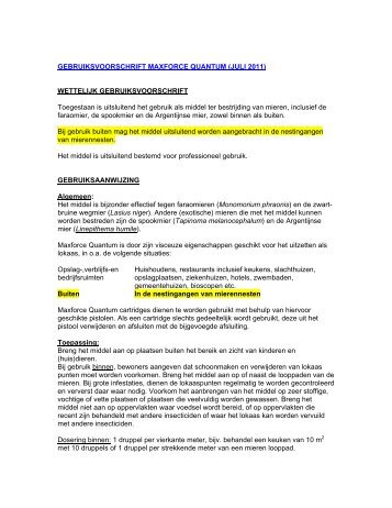 Gebruiksvoorschrift - Bayer Pestcontrol Expert