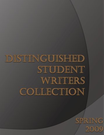 Distinguished Student Writers Collection - University of Central ...