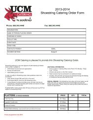 2012-2013 Shoestring Catering Order Form