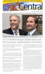 UCO President Roger Webb Welcomes His Successor ...