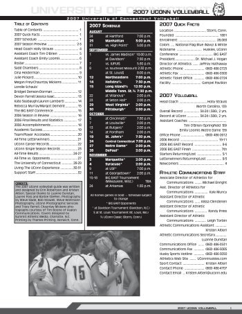 2007 Media Guide - UConn Huskies