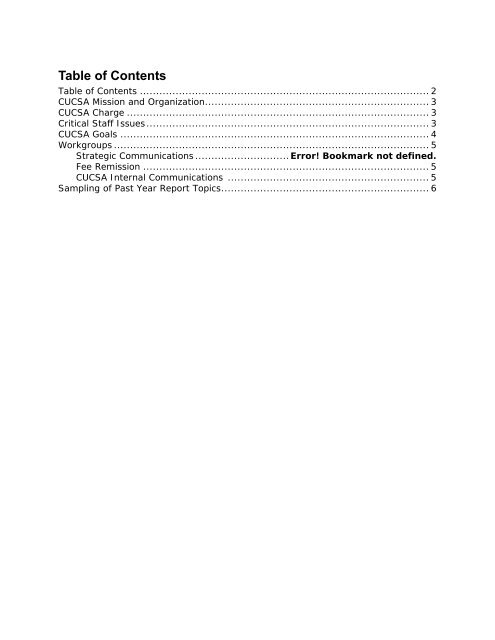 CUCSA Organizational Overview (pdf) - University of California ...