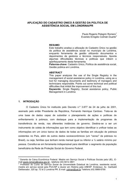 O Cenário da Política de Assistência Social e as particularidades do Paraná  