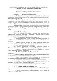 Regulamento do Estágio - Universidade Católica de Pelotas