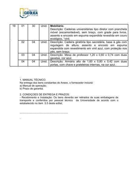Edital nº 002/2011 - Universidade Católica de Pelotas