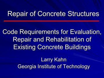 Repair of Concrete Structures