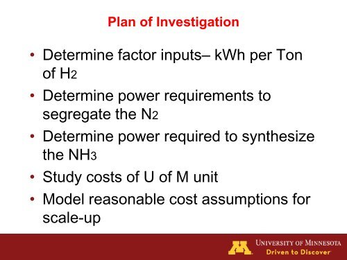 Wind to Hydrogen to Ammonia Pilot Project